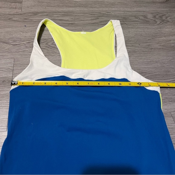 Lululemon first base blue and white color block athletic tank - Picture 2 of 4